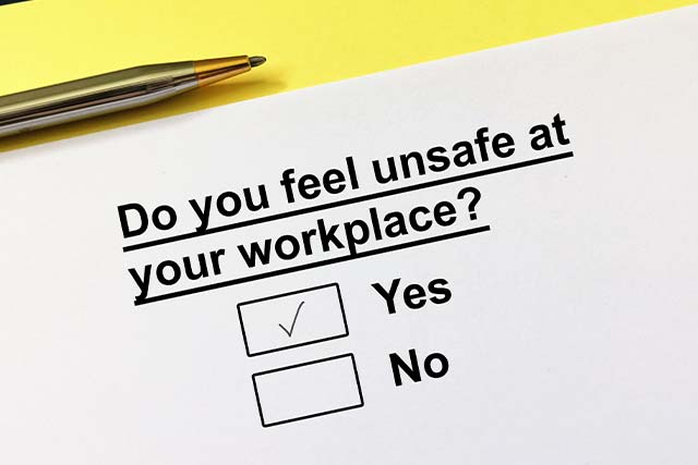 Unsafe workplace violence prevention