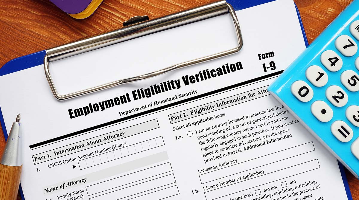 Employee Eligibility Verification I9 Forms